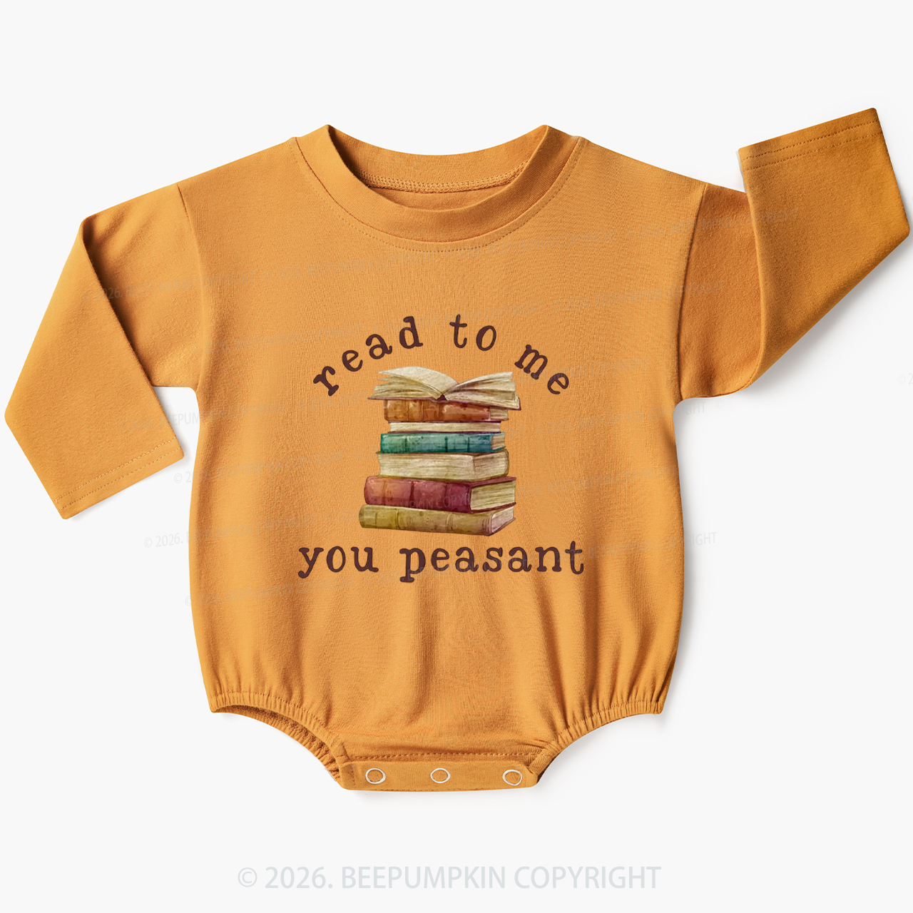 Read To Me You Peasant Book Lover Baby Bubble Romper