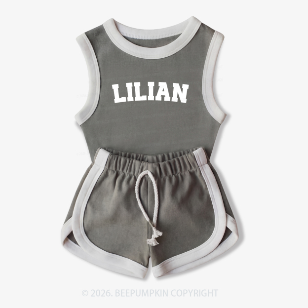 Personalized Name Baby Tank Top and Shorts Sets