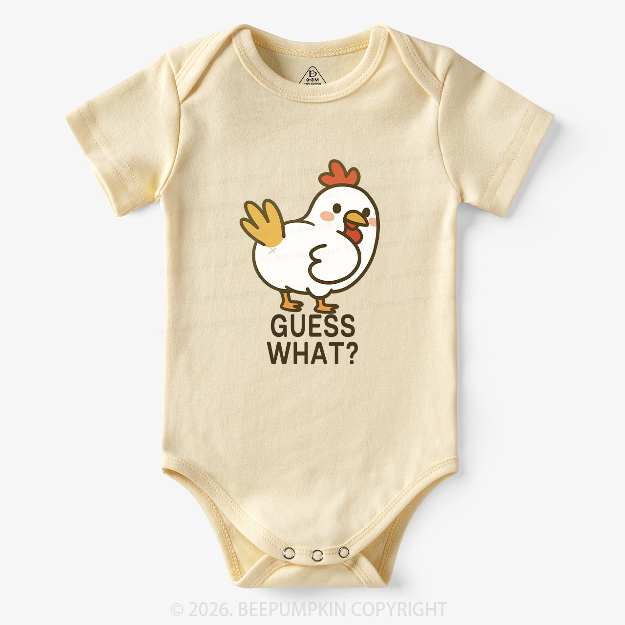 Guess What Chicken Funny Butt Joke Bodysuit