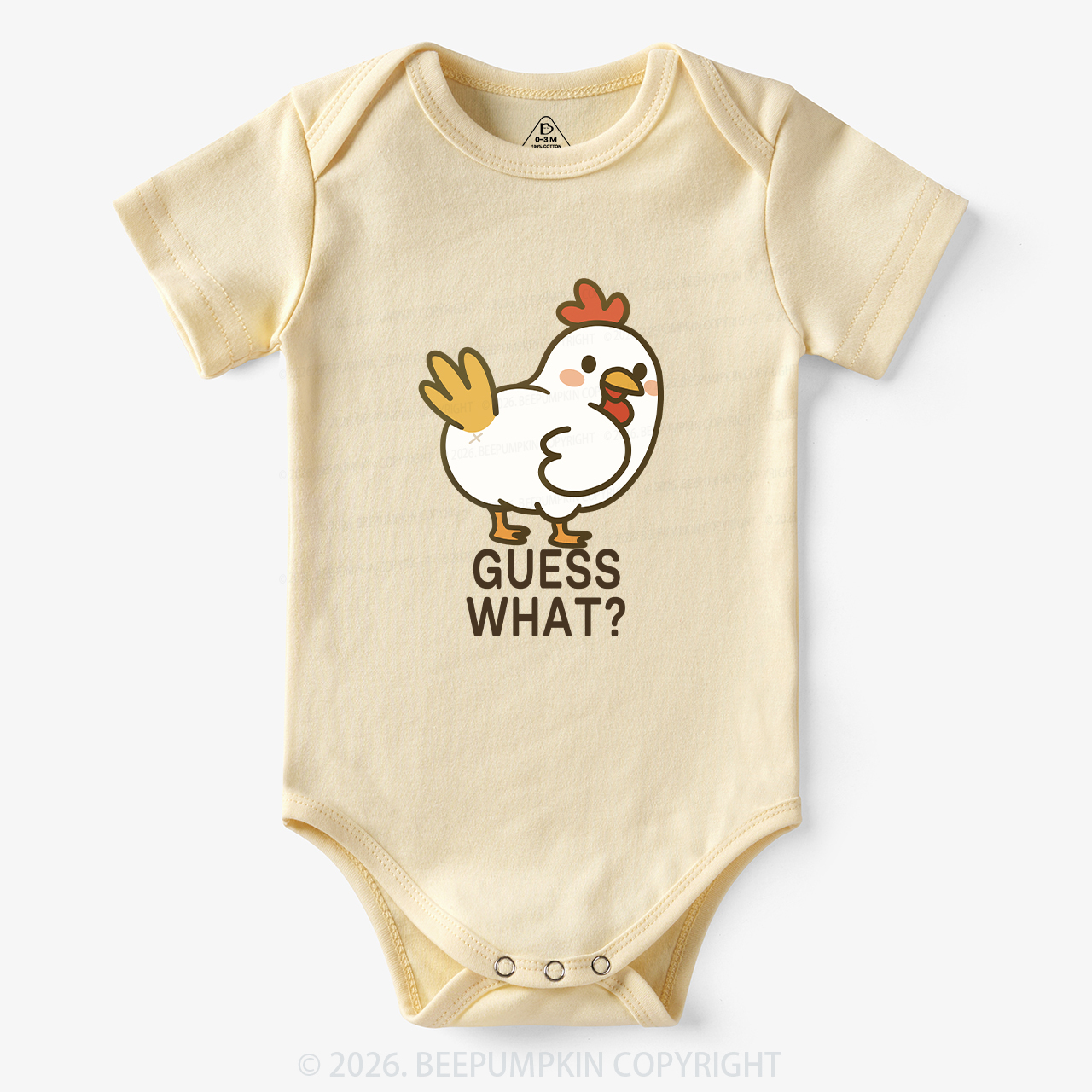 Guess What Chicken Funny Butt Joke Bodysuit