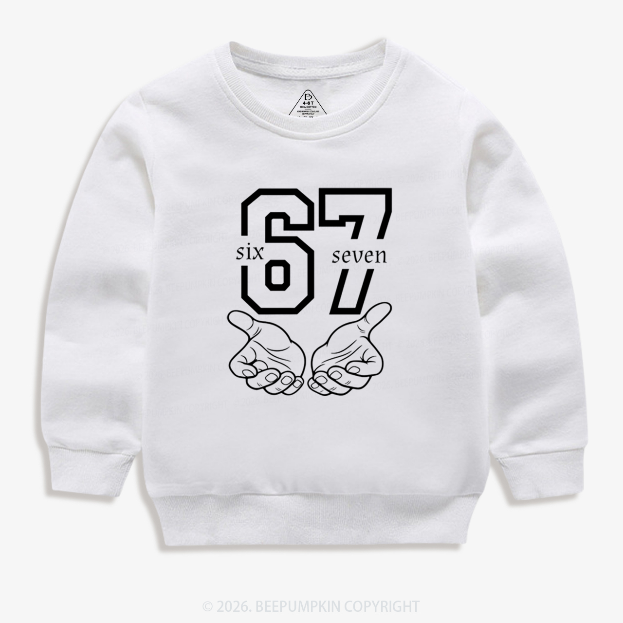 Six Seven Funny Meme Kid's Sweatshirt