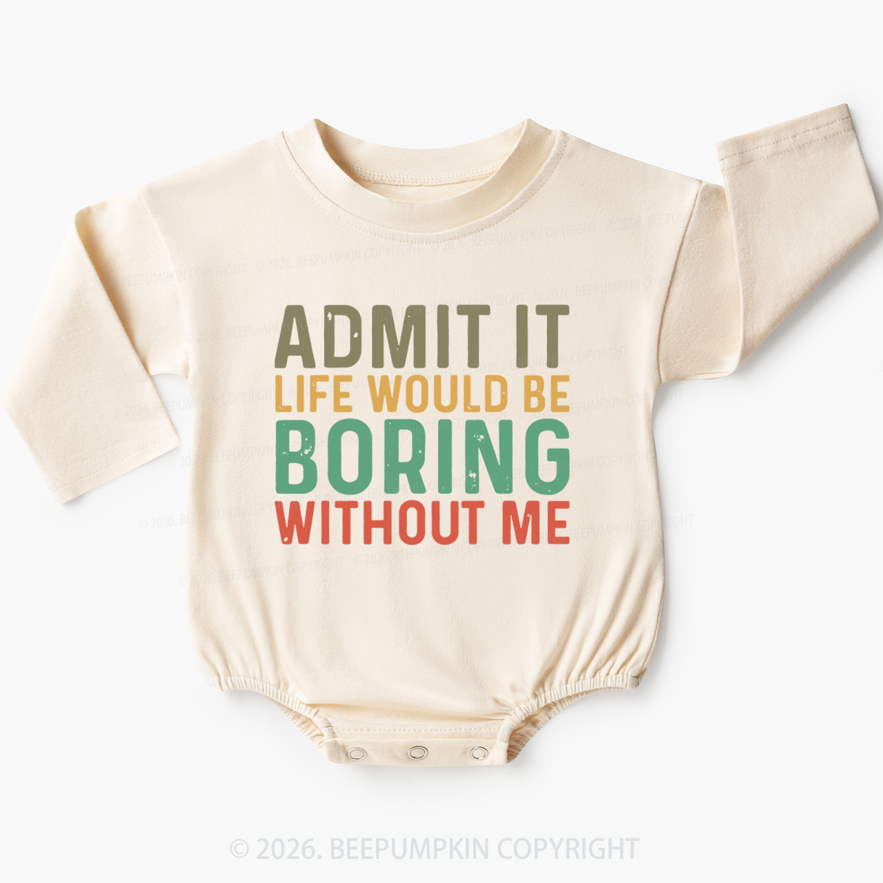 Sarcastic 'Admit It' Sassy Baby Bubble Romper