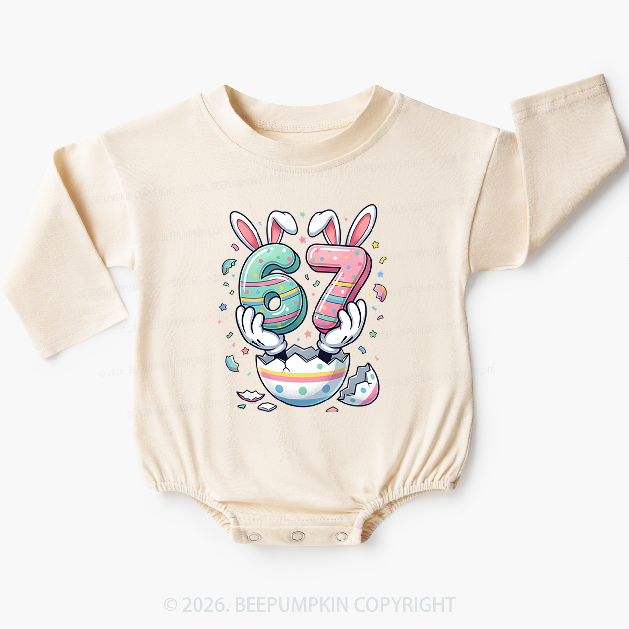 67 Easter Bunny Funny Baby Bubble Romper