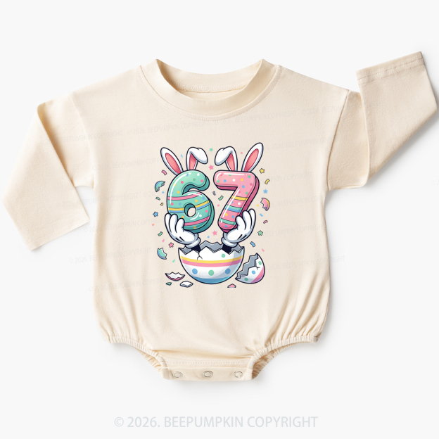 67 Easter Bunny Funny Baby Bubble Romper