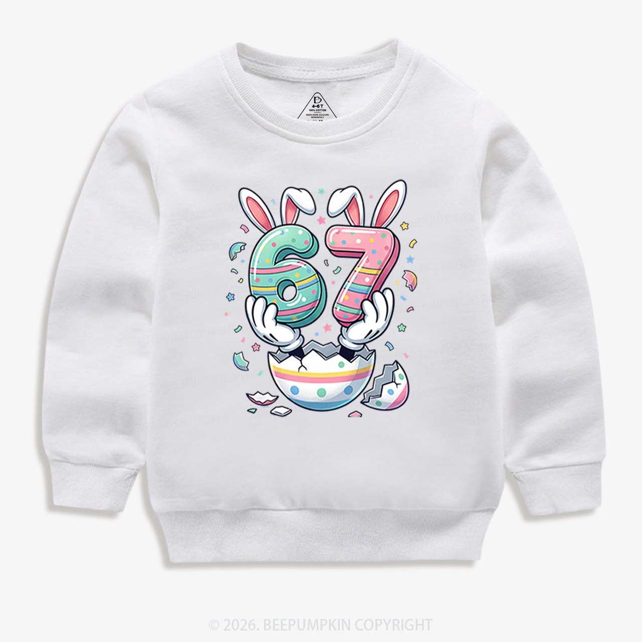 67 Easter Bunny Funny Kid's Sweatshirt