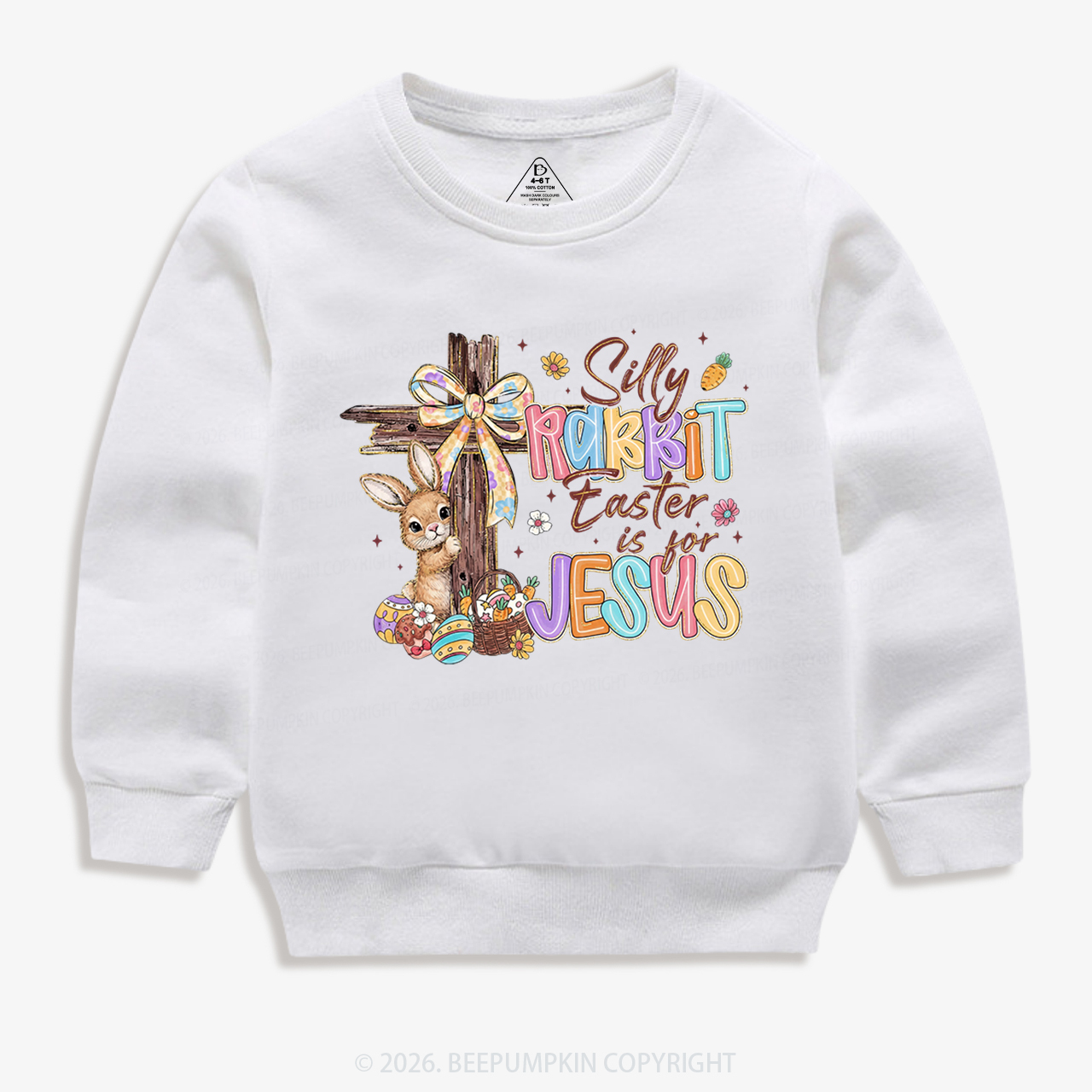 Silly Rabbit Easter Is For Jesus Kid's Sweatshirt