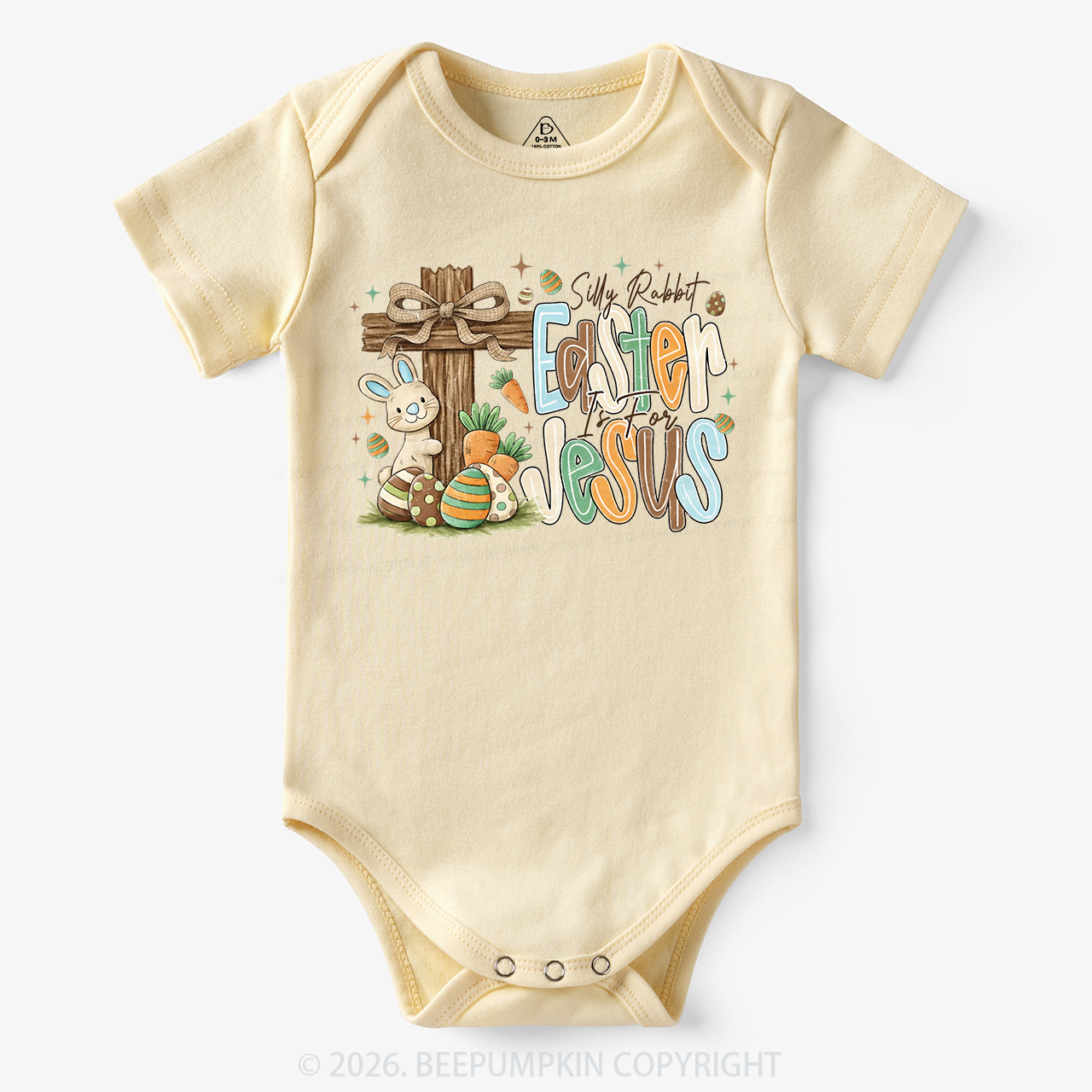 Easter If For Jesus Thrifted Farmhouse Bunny Bodysuit