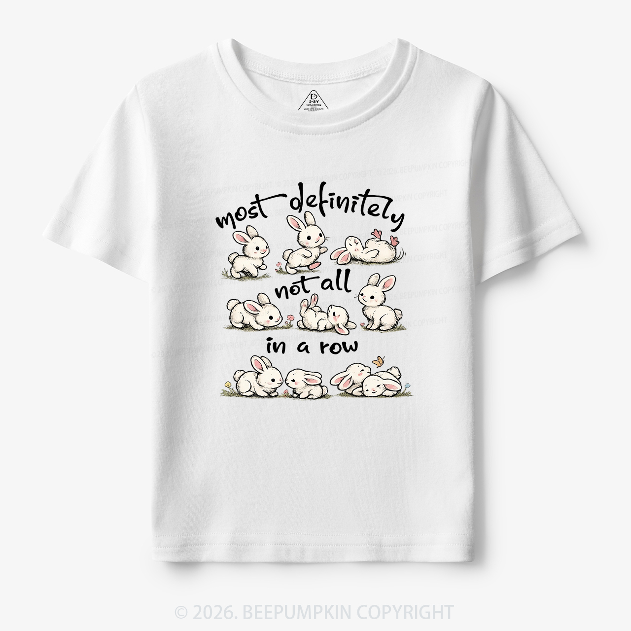 Funny Bunnies Not All In a Row Sarcastic Toddler&Kid's Tees
