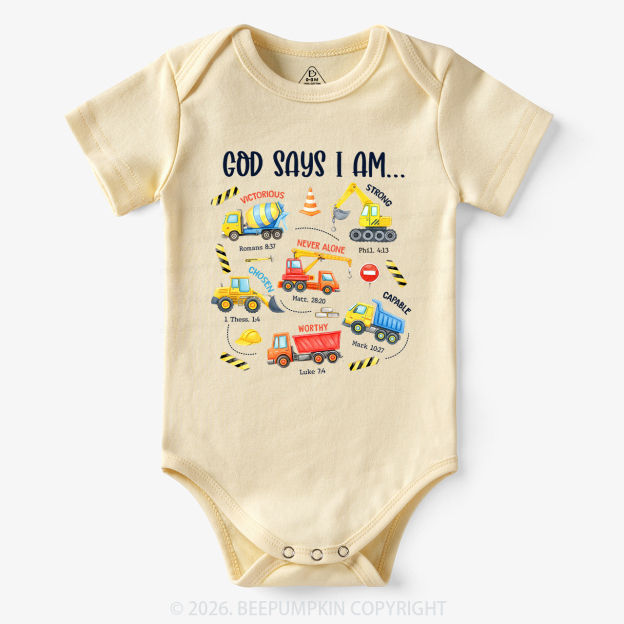 God Says I Am Construction Bodysuit