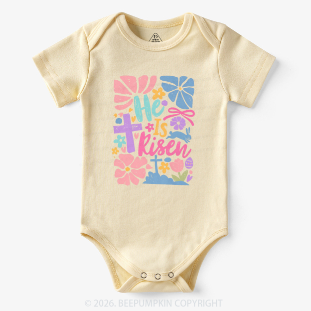He is Risen Retro Christian Easter Bodysuit