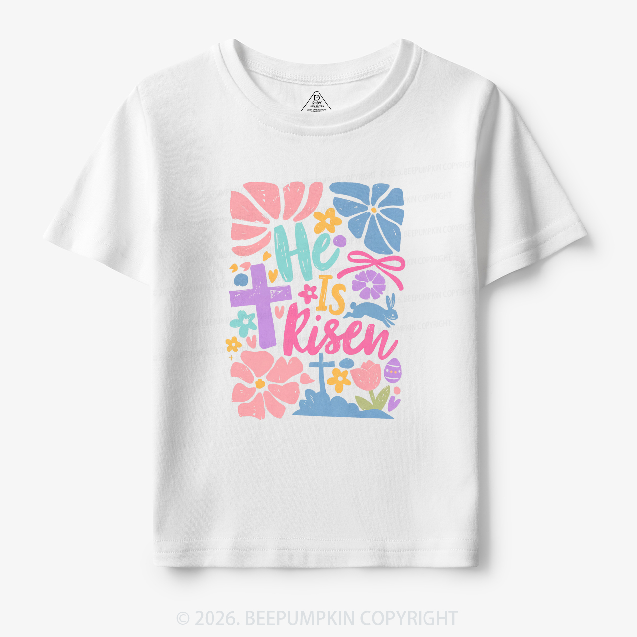He is Risen Retro Christian Easter Toddler&Kid's Tees