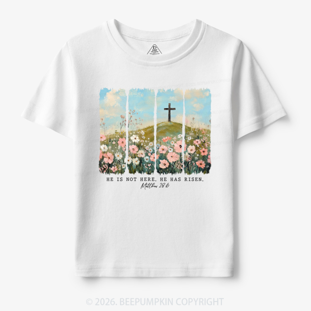 He is Risen Wildflower Spring Easter Toddler&Kid's Tees