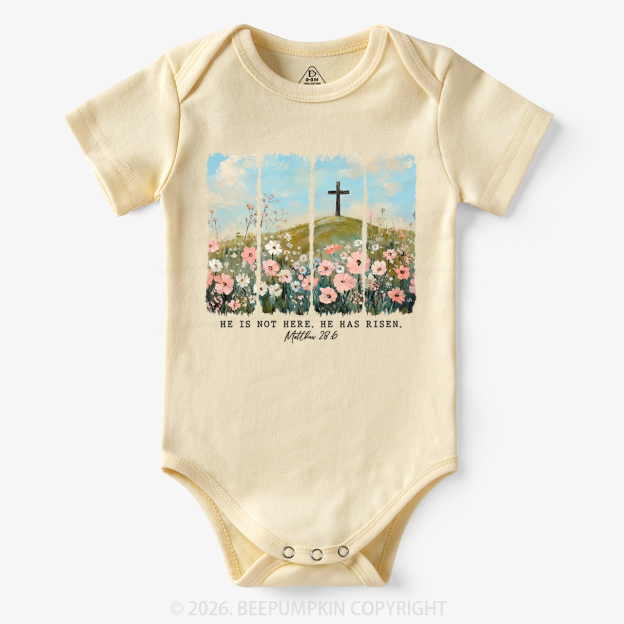 He is Risen Wildflower Spring Easter Bodysuit