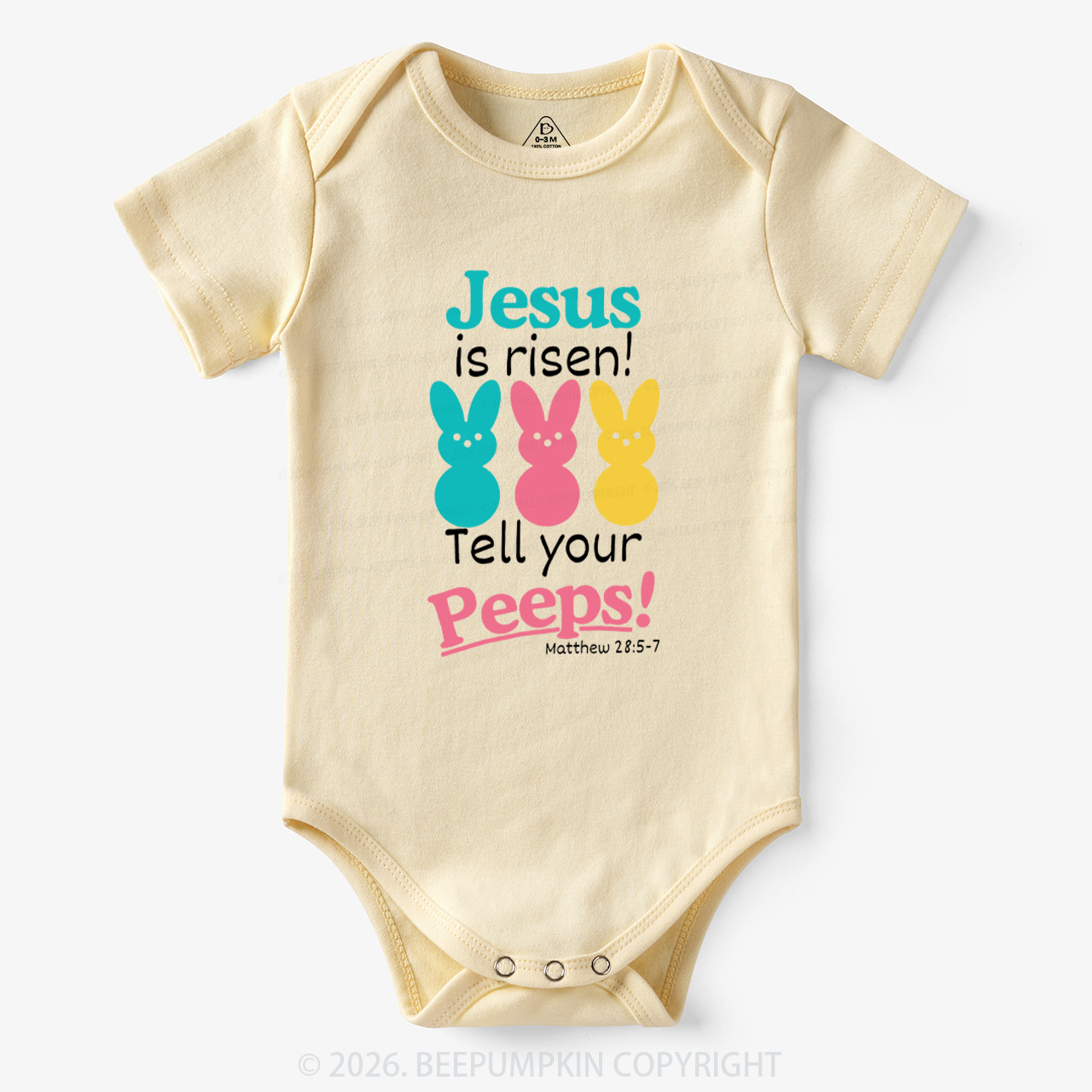Jesus Is Risen Tell Your Peeps Funny Bodysuit