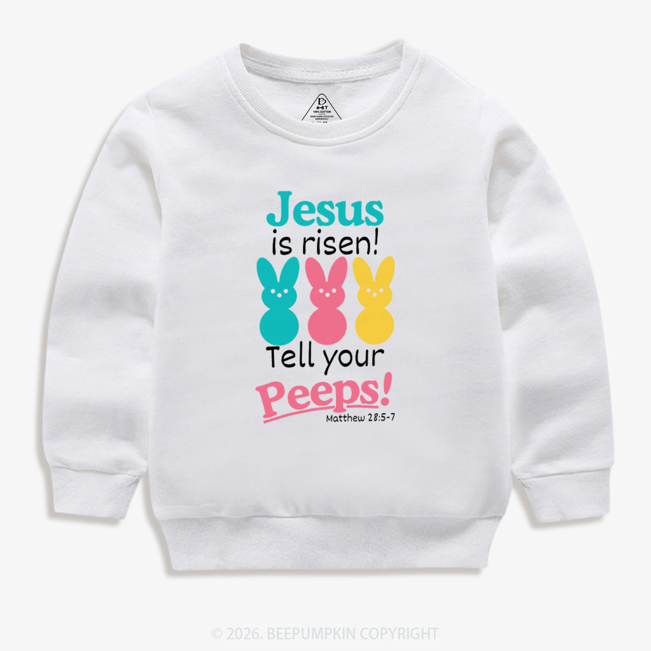 Jesus Is Risen Tell Your Peeps Funny Kid's Sweatshirt