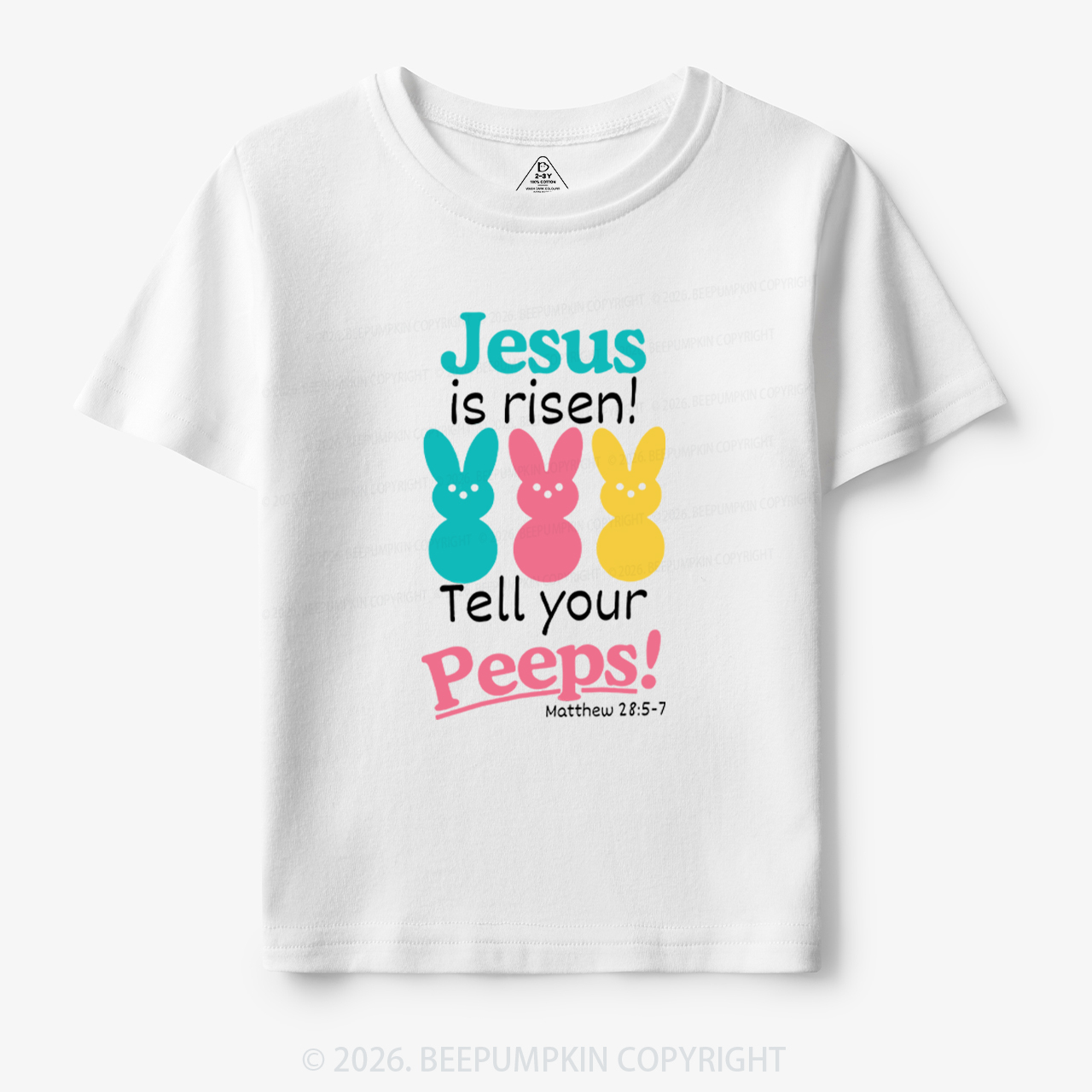Jesus Is Risen Tell Your Peeps Funny Toddler&Kid's Tees