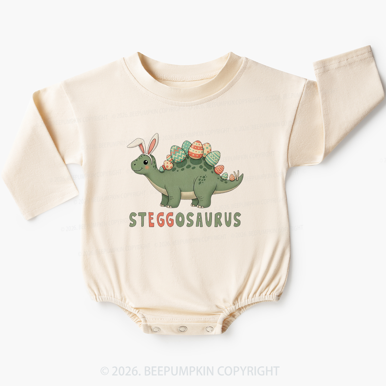 Steggosaurus Easter Dinosaur Baby Bubble Romper
