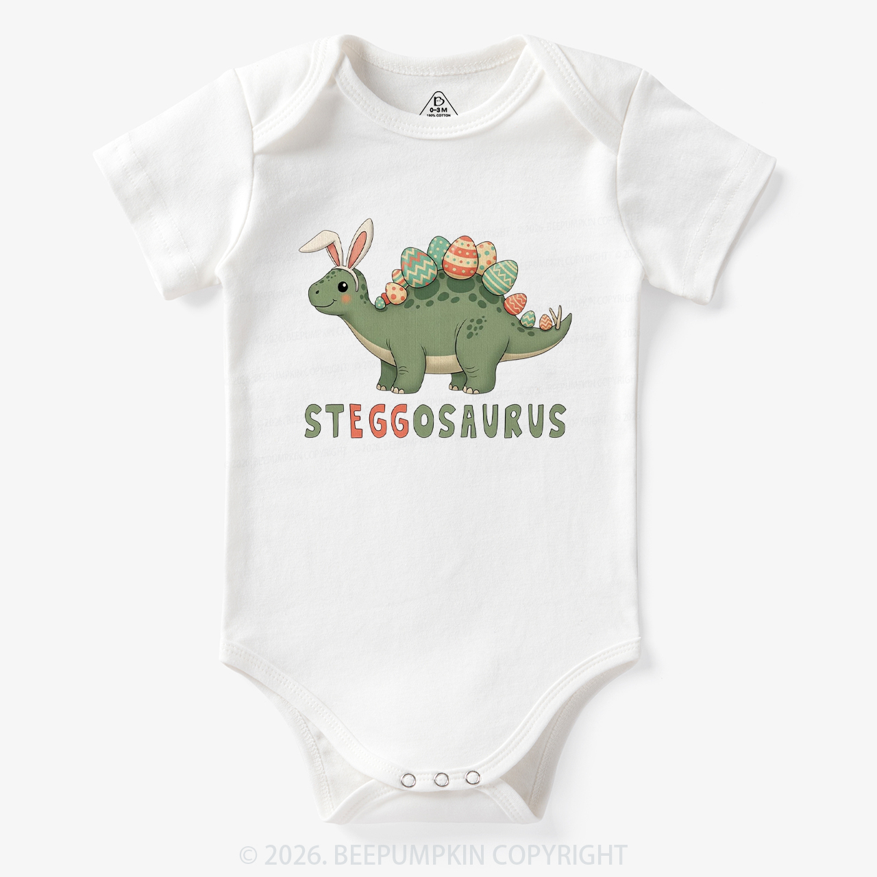 Steggosaurus Easter Dinosaur Bodysuit