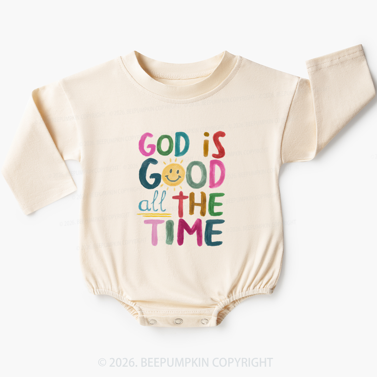 God is Good All The Time Baby Bubble Romper