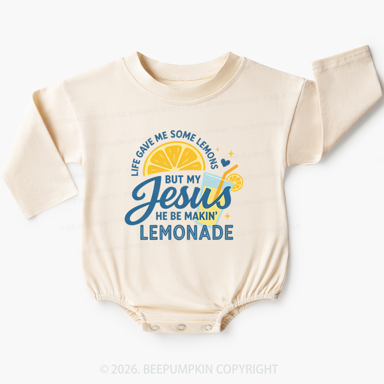 Life Gave Me Some Lemons Jesus Baby Bubble Romper