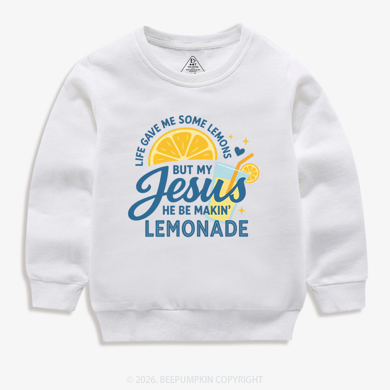 Life Gave Me Some Lemons Jesus Kid's Sweatshirt