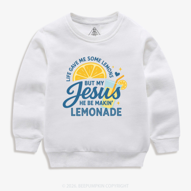 Life Gave Me Some Lemons Jesus Kid's Sweatshirt