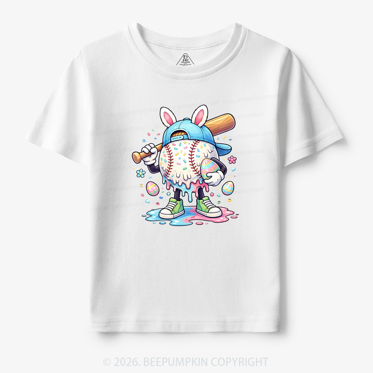 Easter Baseball Drip Toddler&Kid's Tees