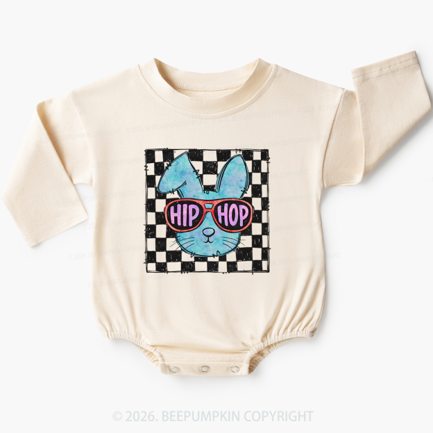 Hip Hop Bunny Easter Baby Bubble Romper