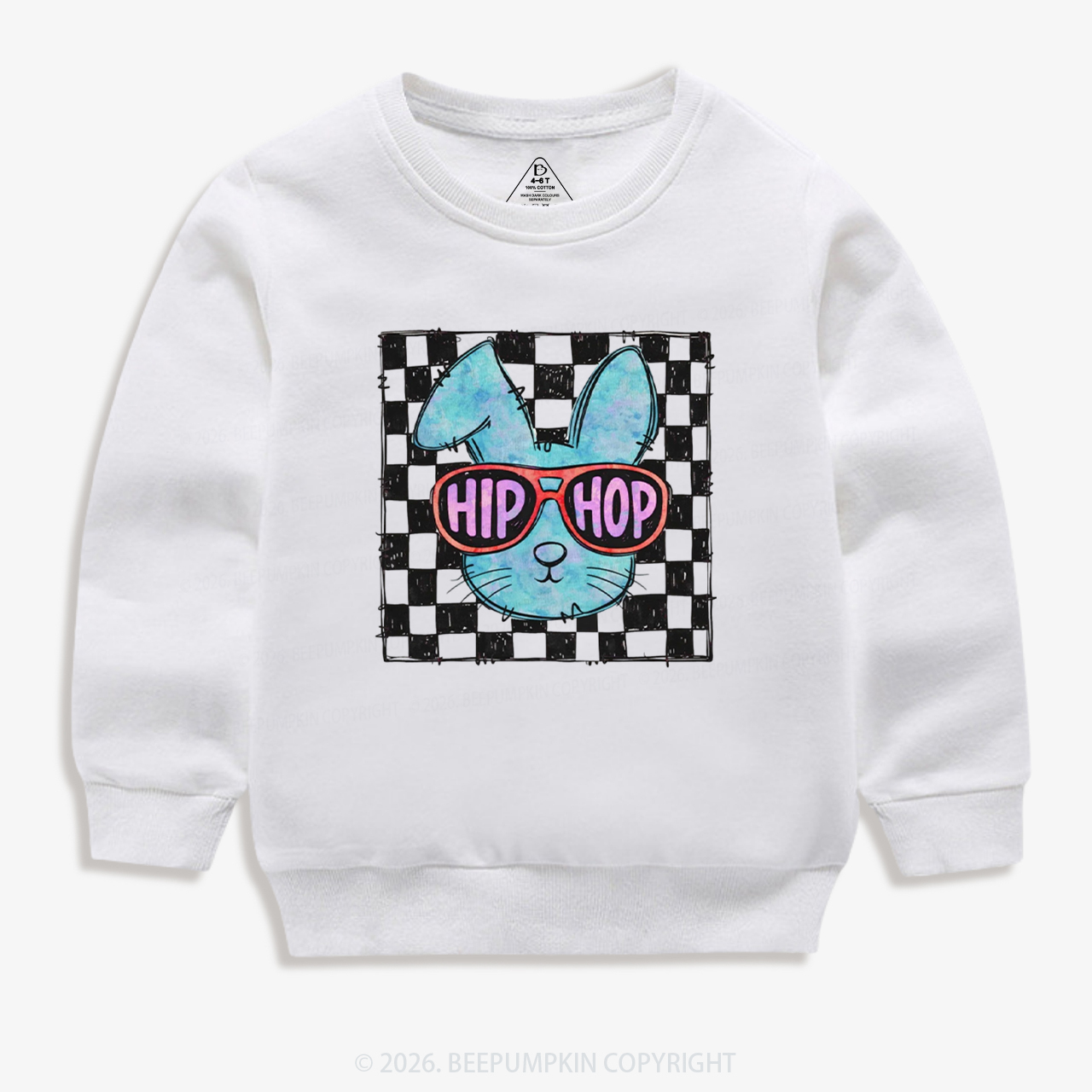 Hip Hop Bunny Easter Kid's Sweatshirt