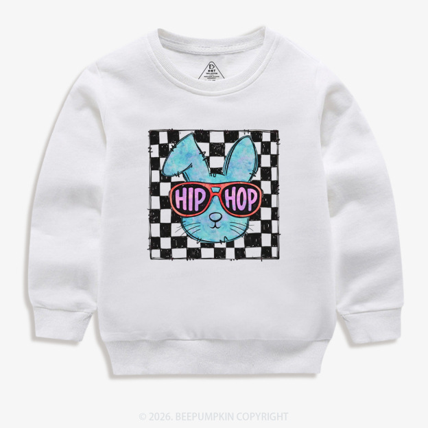 Hip Hop Bunny Easter Kid's Sweatshirt