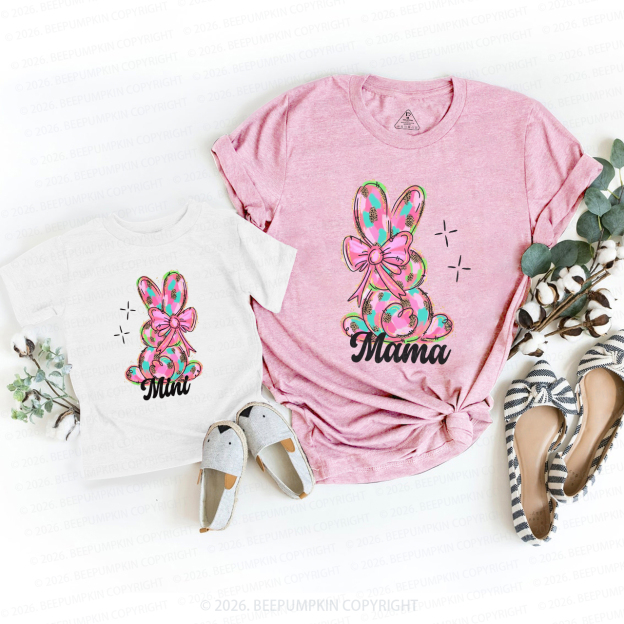 Mommy and Me Easter Bunny Happy Mom&Me Matching T-Shirts