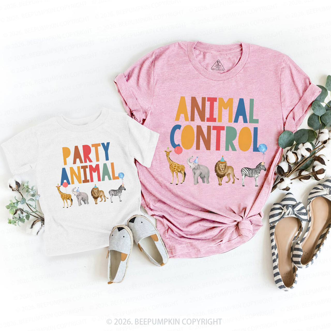 Personalized Party Animal Birthday Family Matching T-Shirts