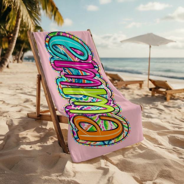 Personalized Quick Dry Beach Burst Beach Towel