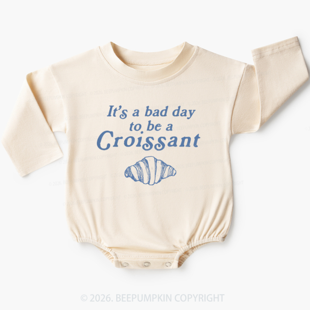 Bad Day for Croissants Baby Bubble Romper