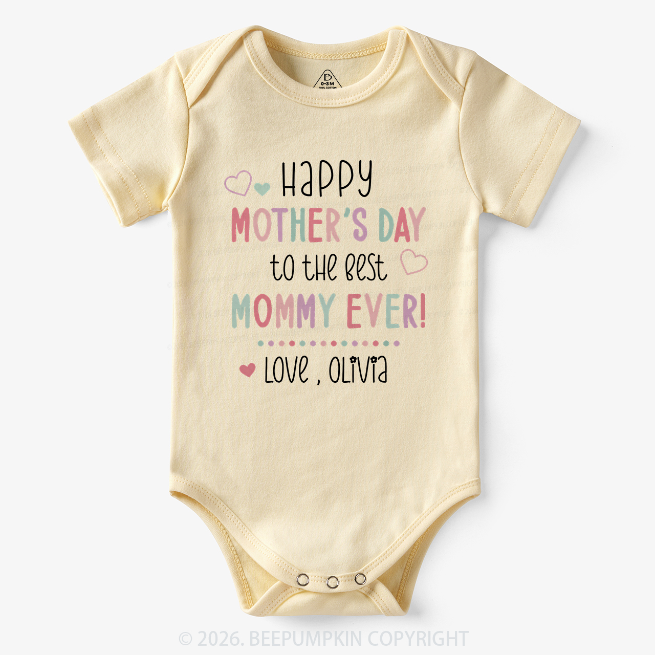 Personalized Best Mom Ever Mother's Day Bodysuit