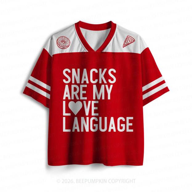 Snacks Are My Love Language Toddler&Kid's Sport Jersey