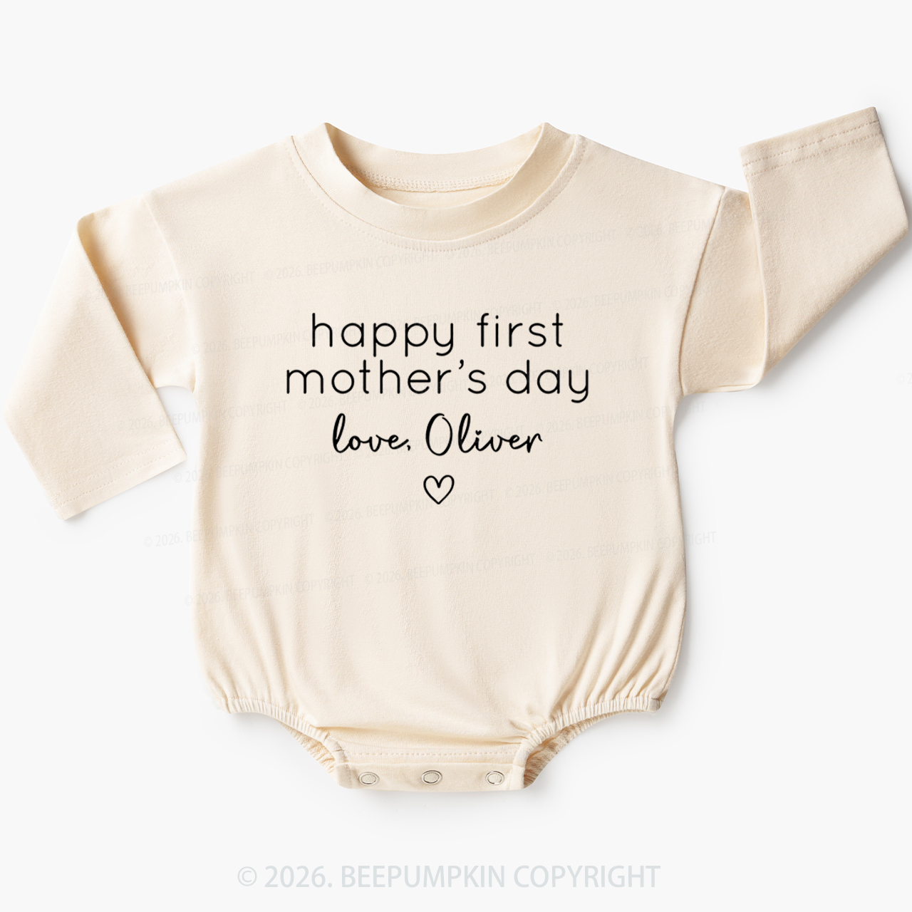 Personalised Retro Happy First Mother's Day Baby Bubble Romper