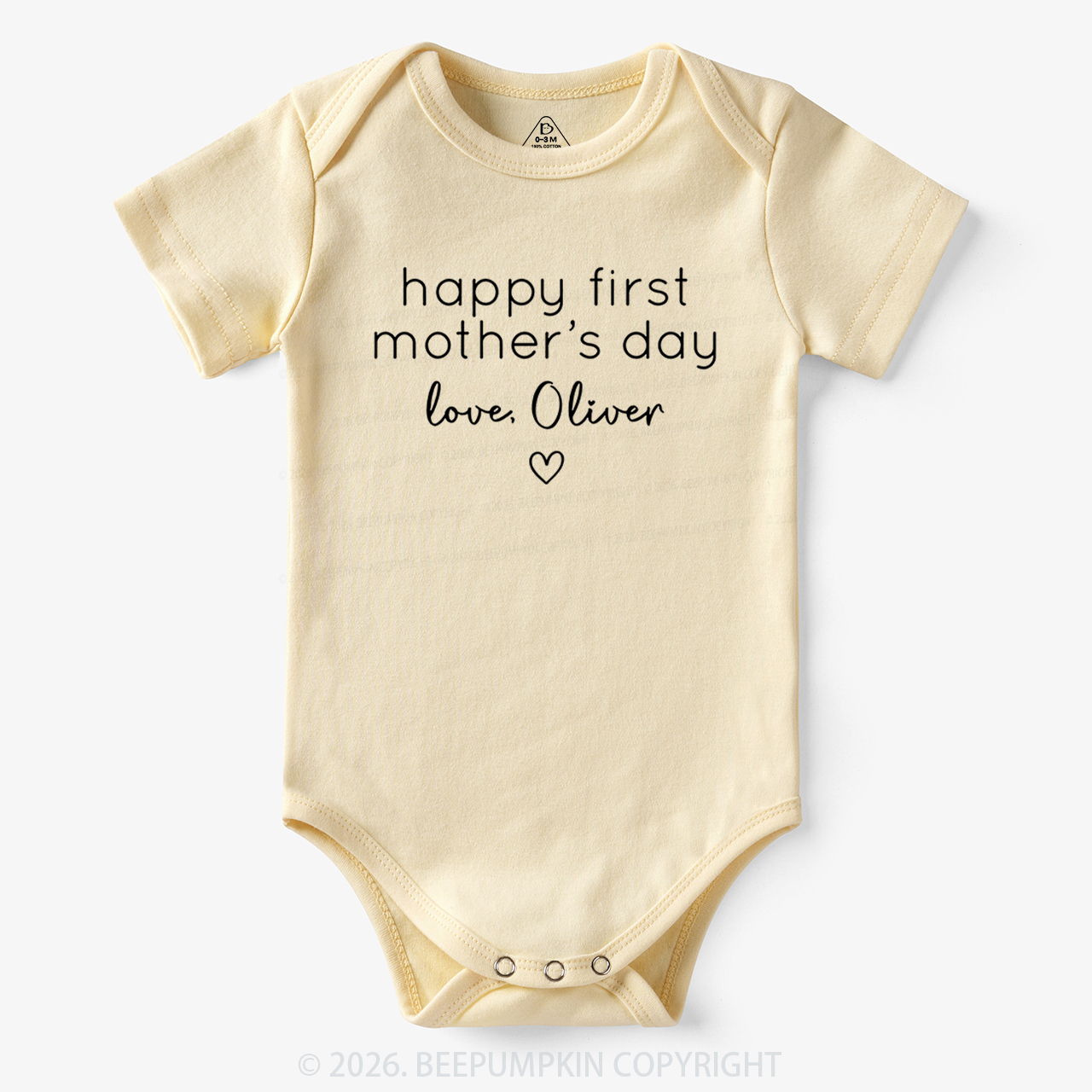 Personalised Retro Happy First Mother's Day Bodysuit