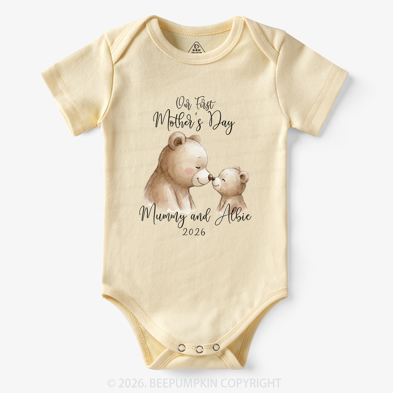 Personalised Teddy Bear First Mother’s Day Bodysuit