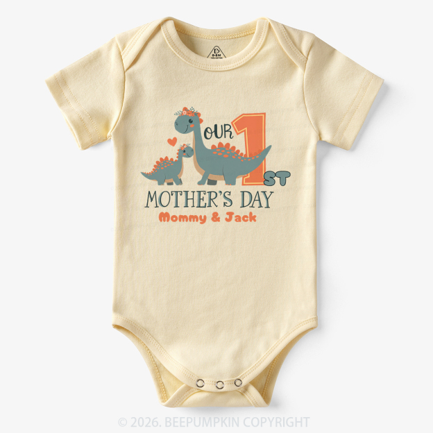 Personalized Funny Dinosaur Mother's Day Bodysuit