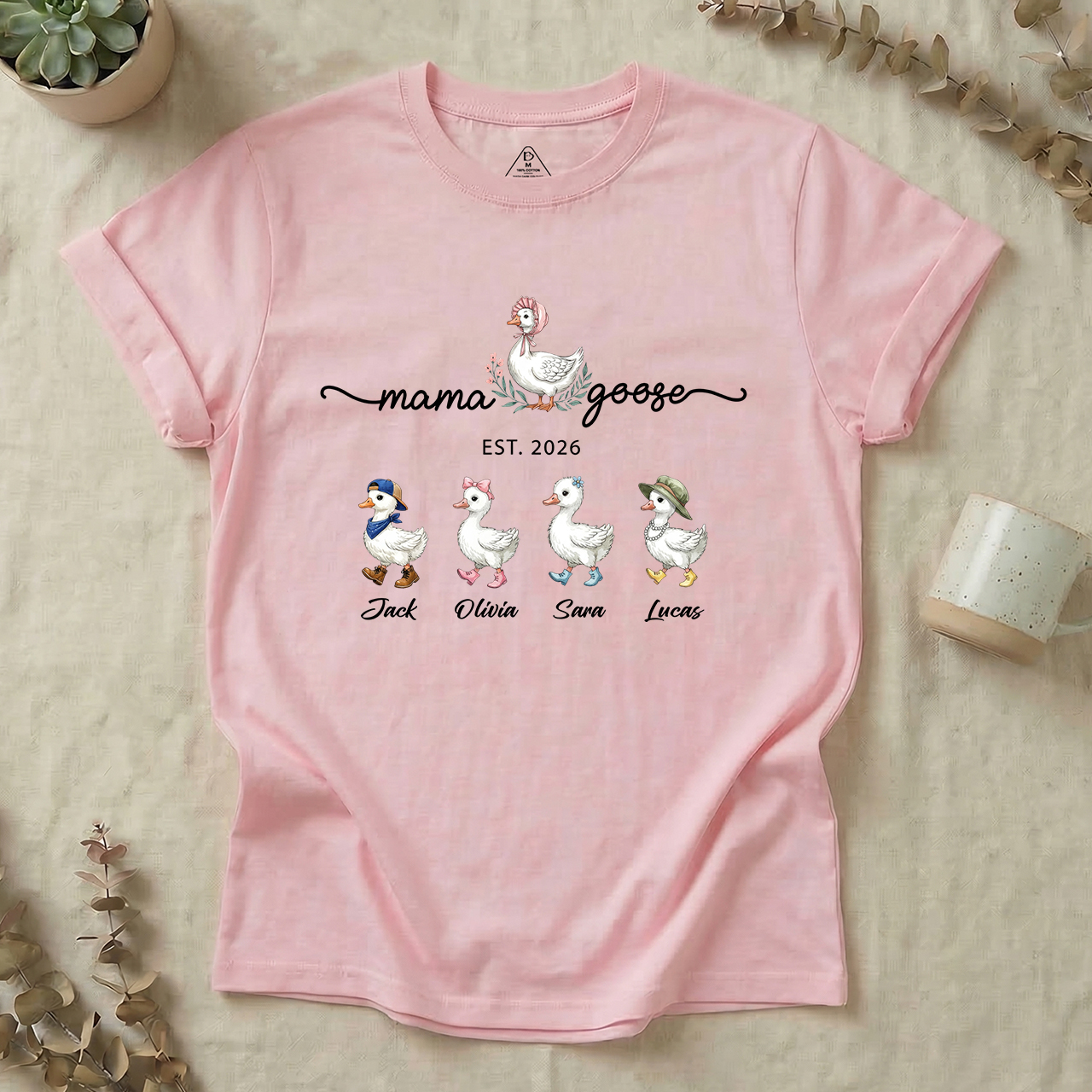 Personalized Mama Kids Names T-Shirts