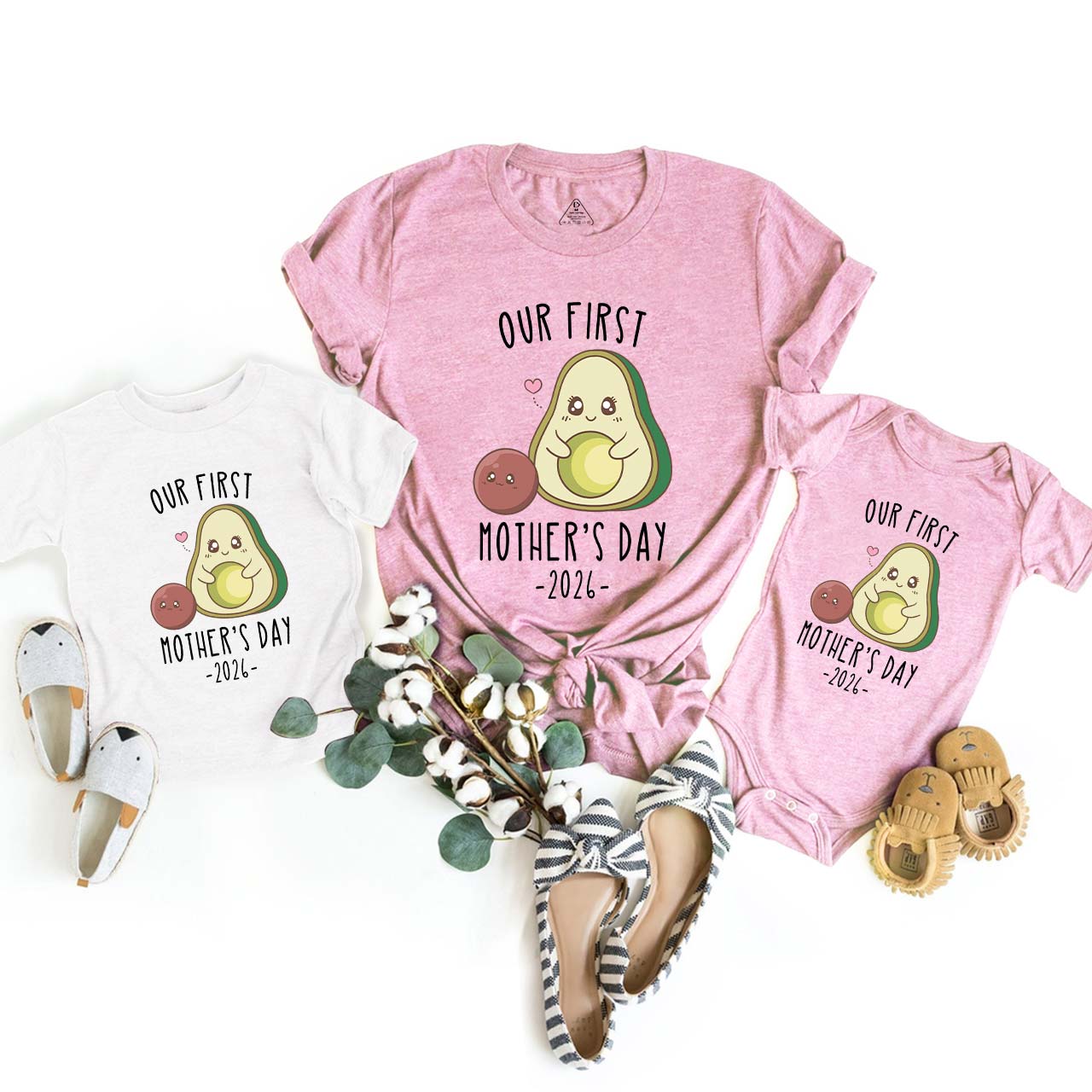 Personalized Avocado Funny Our First Mother's Day Mom&Me Matching Tees