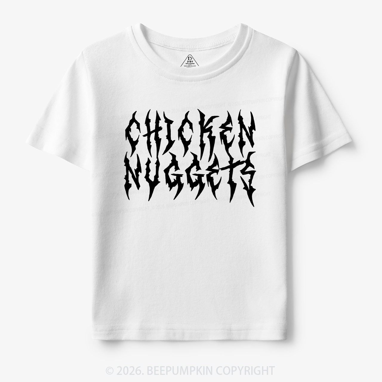 Chicken Nuggets Heavy Metal Font Toddler&Kid's Tees