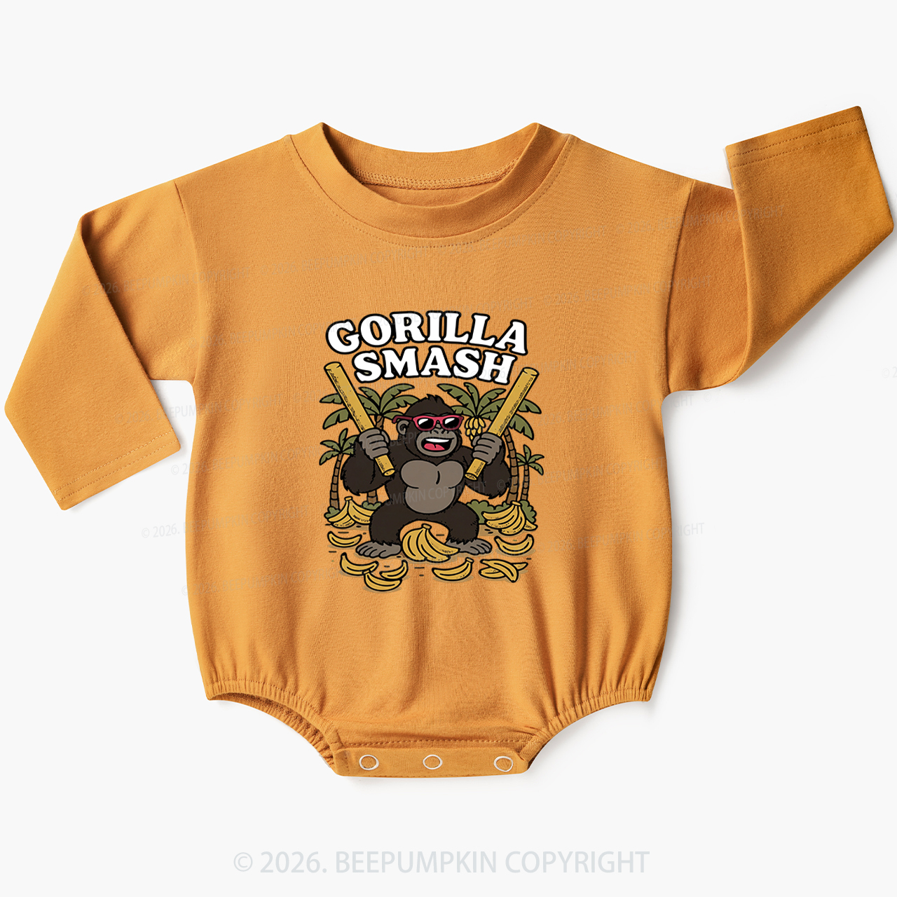 Funny Dance Gorilla Baby Bubble Romper