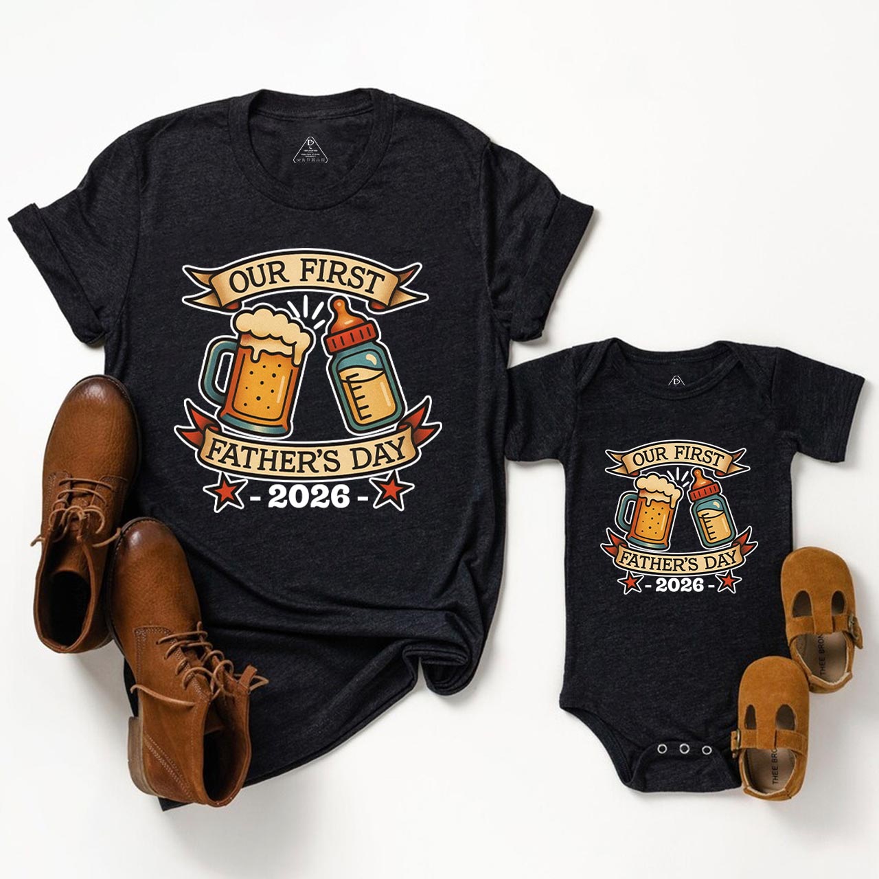 First Father's Day Dad&Me Matching T-Shirts