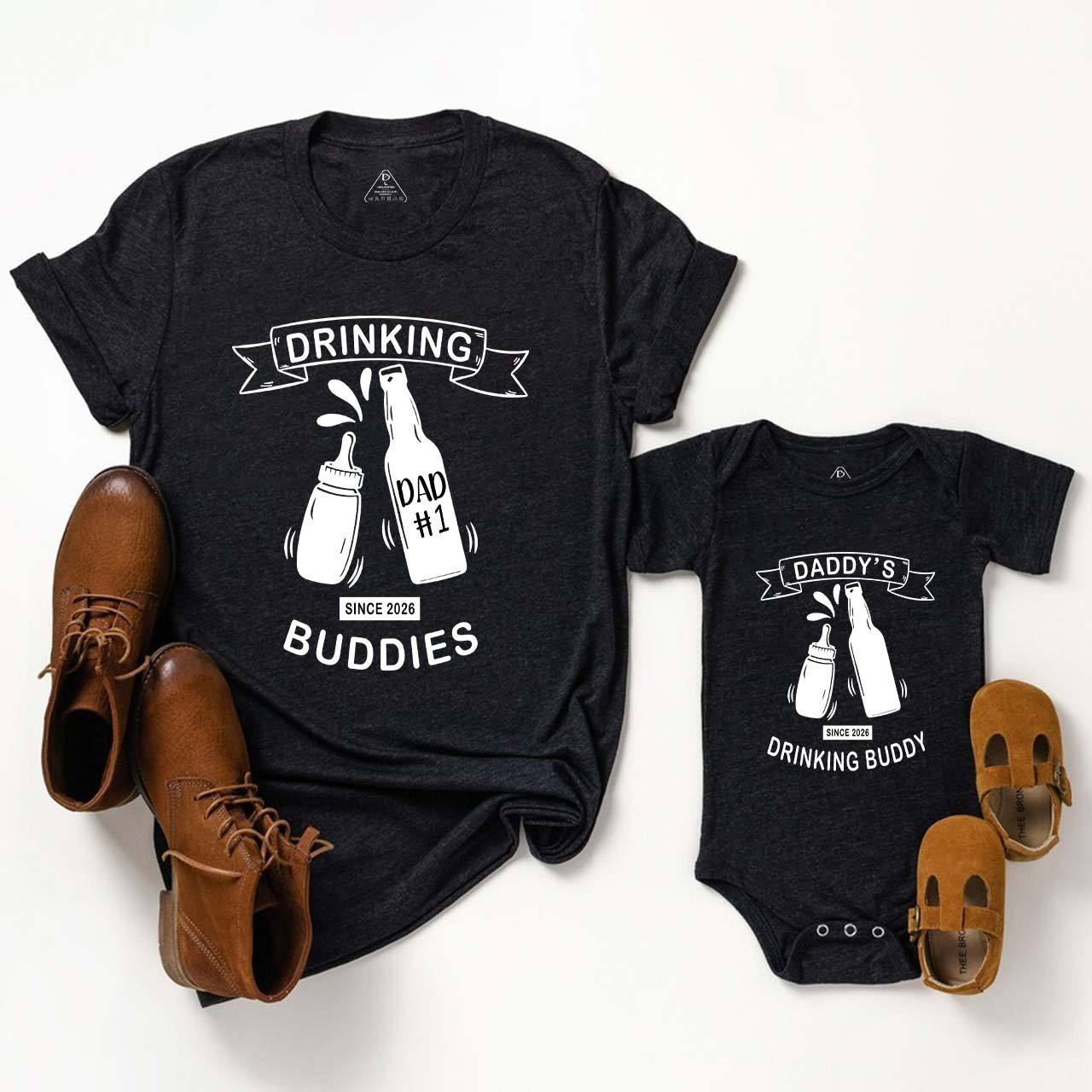 Dads Drinking Buddy Matching Dad& Me Shirts