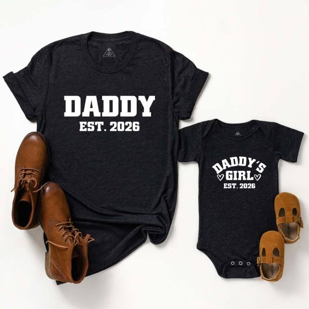 Est Daddy's Boy And Girl Daddy And Me Matching Shirt