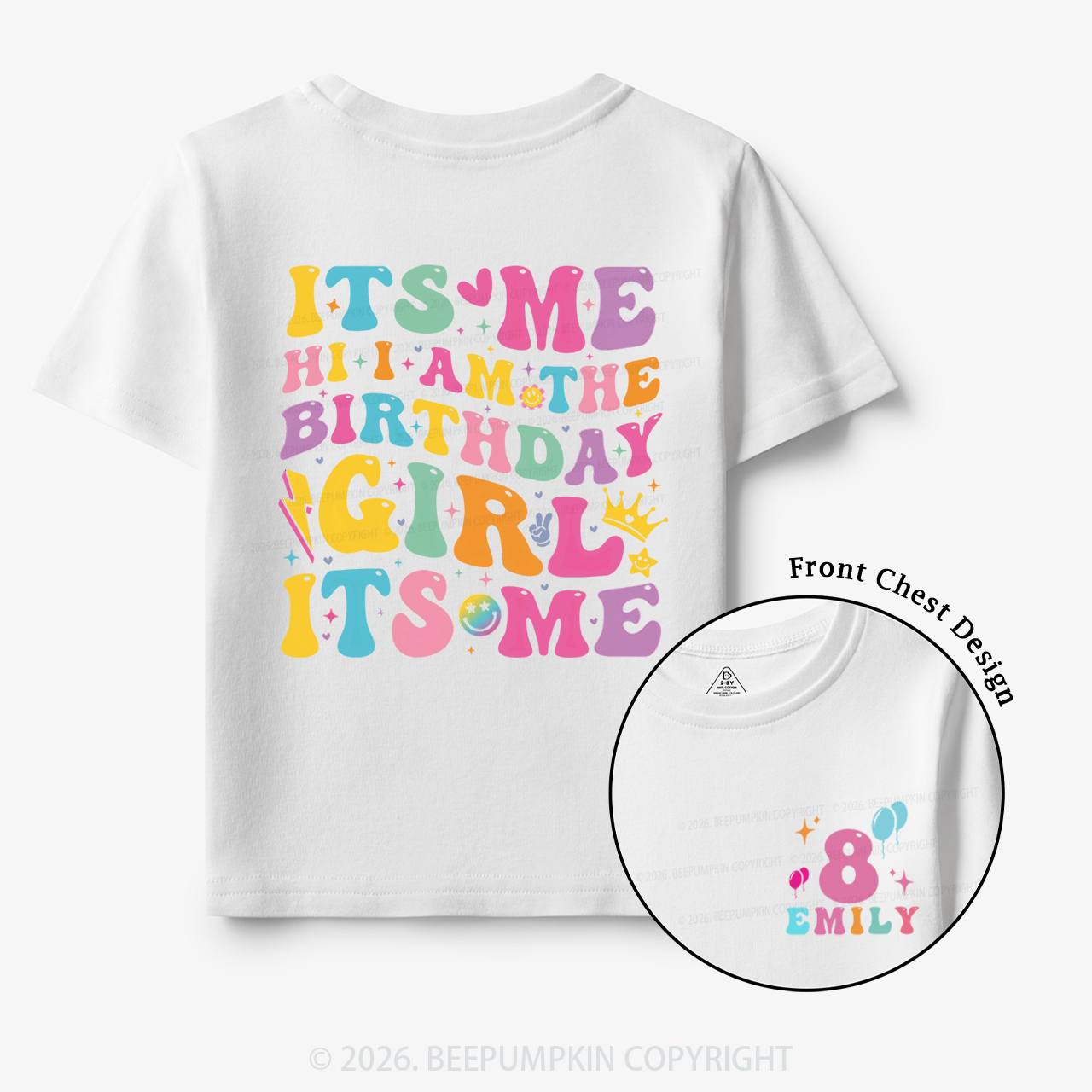 Personalized Birthday It's Me Hi Toddler&Kid's Tees