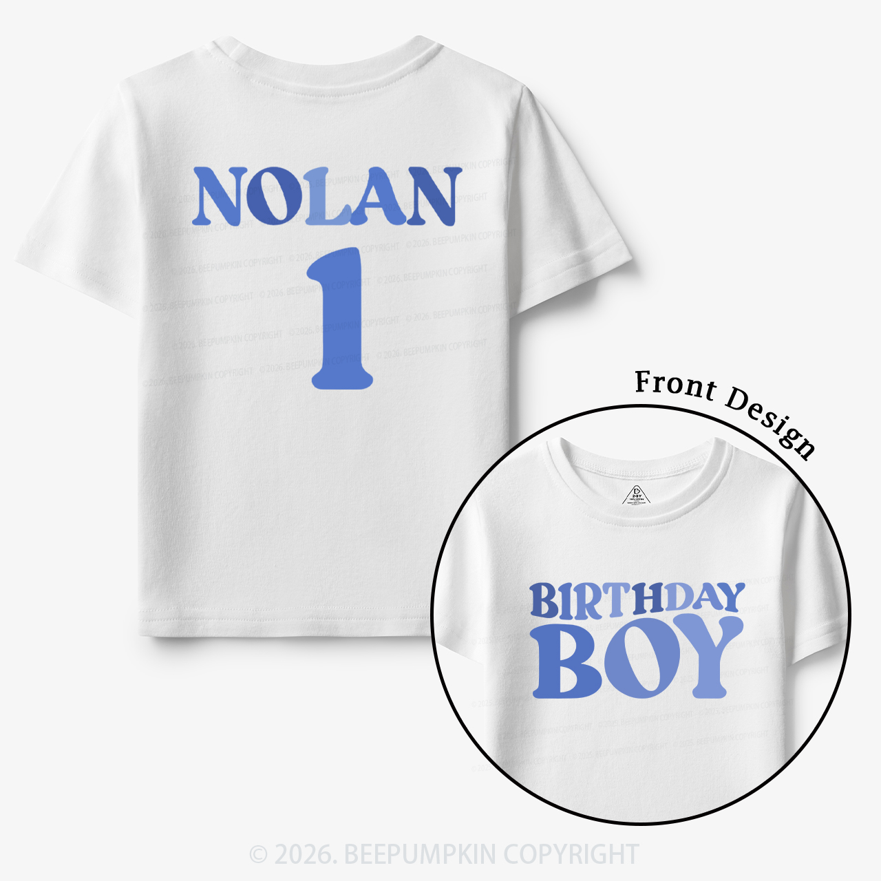 Personalized Name Birthday Boy Toddler&Kid's Tees