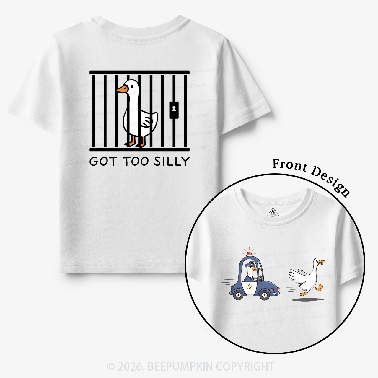 Got Too Silly Funny Goose Toddler&Kid's Tees